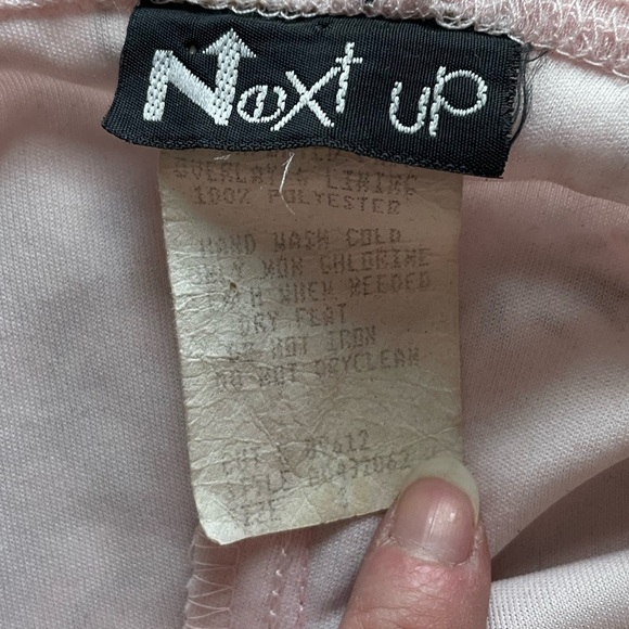 Vintage 90s Baby Pink Black Floral Velvet Asymmetric Hem Midi Slip Dress XS Hoco - Picture 3 of 12